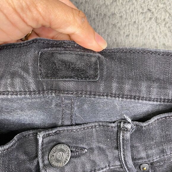 Mother Pants Women’s 26 Black The Stunner Zip Ankle Step Fray Not Guilty Grunge - Picture 9 of 14